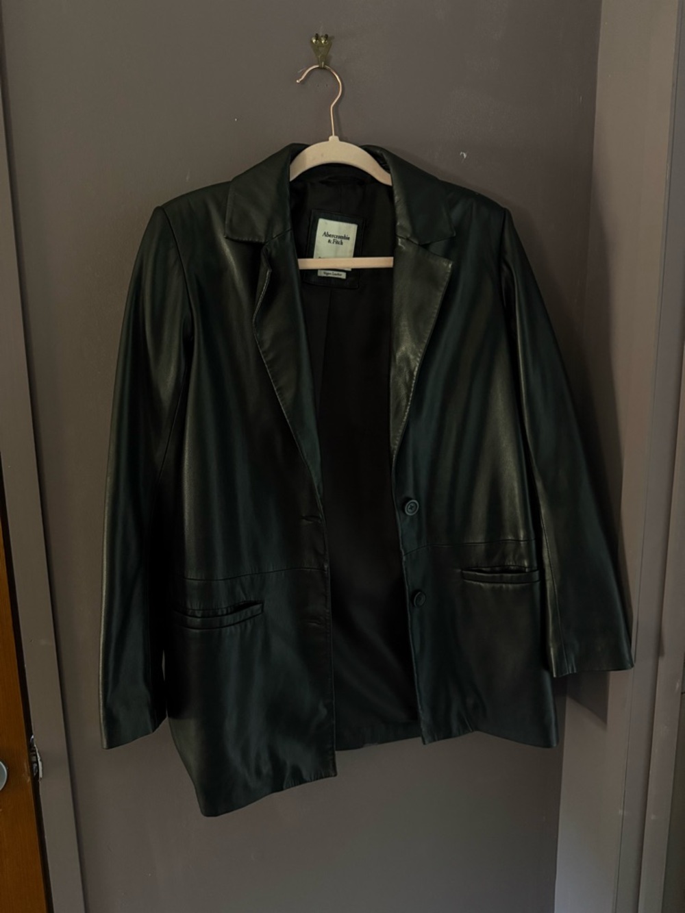 Abercrombie Faux Leather Blazer Size S